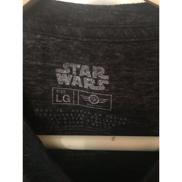 Star Wars Retro 1970s Look Distressed Tie Fighter X‎ Wing Border Logo T Shirt L - Picture 2 of 4